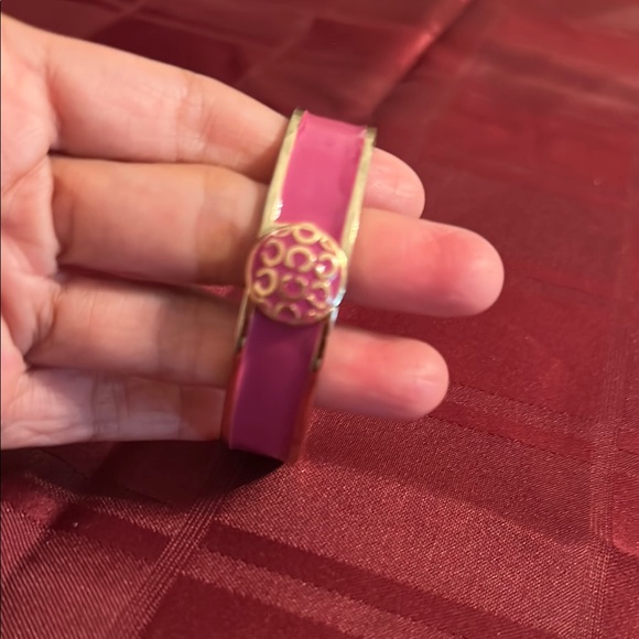 Coach Pink and Gold Bangle Bracelet - Picture 1 of 8